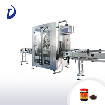 全自動(dòng)雙頭跟蹤式醬料灌裝機(jī)